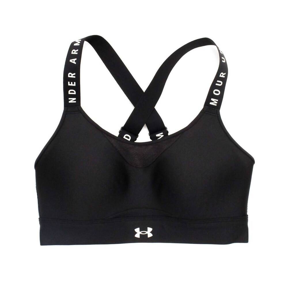 NEW UNDER ARMOUR women's infinity high sports bra in black